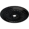 Ekena Millwork Viceroy Ceiling Medallion (Fits Canopies up to 4 7/8"), 35 1/8"OD x 4 7/8"ID x 2 1/2"P, Jet Black CM35VIBLF - alternate 2